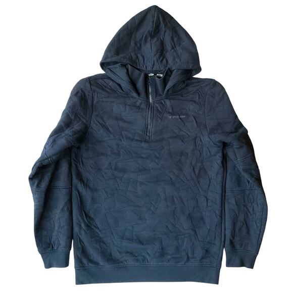 JACK & JONES Men Long Sleeve Turtleneck Hooded Half Zip Sweatshirt size S, Blue - Picture 1 of 8